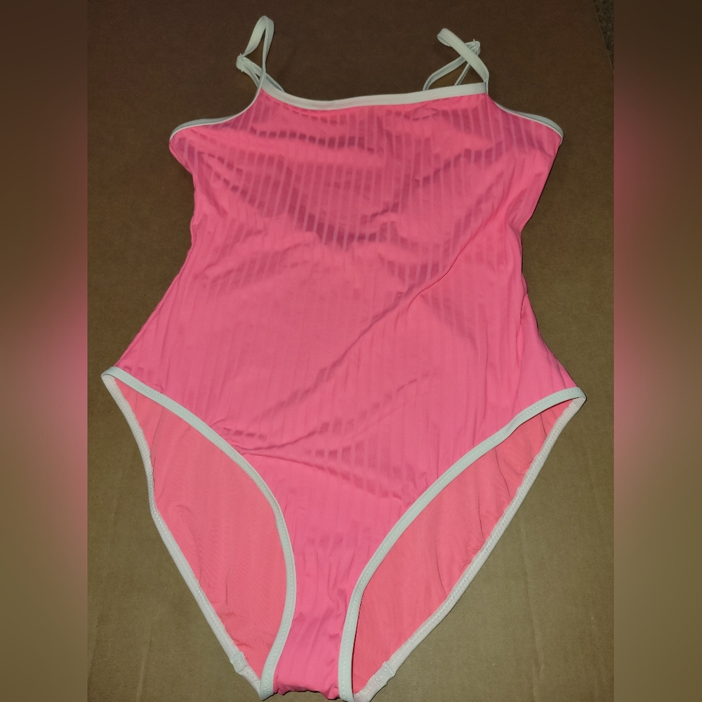 Aerie Wide Rib Scoop Full Coverage One Piece Swimsuit